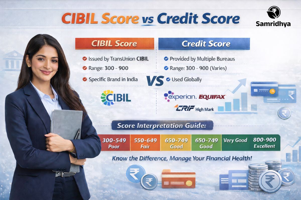 CIBIL Score vs Credit Score: Meaning, Differences & Importance in India